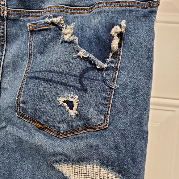 American Eagle Cropped Jeggings Destroyed size 16 SHORT - Picture 13 of 16